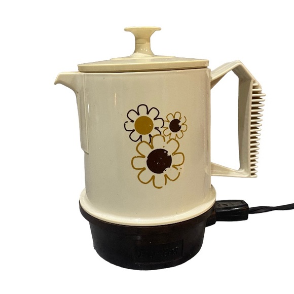 Kitchen Vintage Regal Ware Poly Perk Daisy Electric Coffee Percolator Pot 24 Cups Poshmark